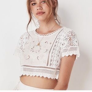 🦋Trade🧚 Spell and the gypsy Abigail cropped Lace top XXS